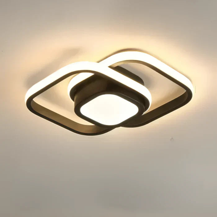 Moderne LED-loftlampe med dobbelt ringdesign - Twilight Rings