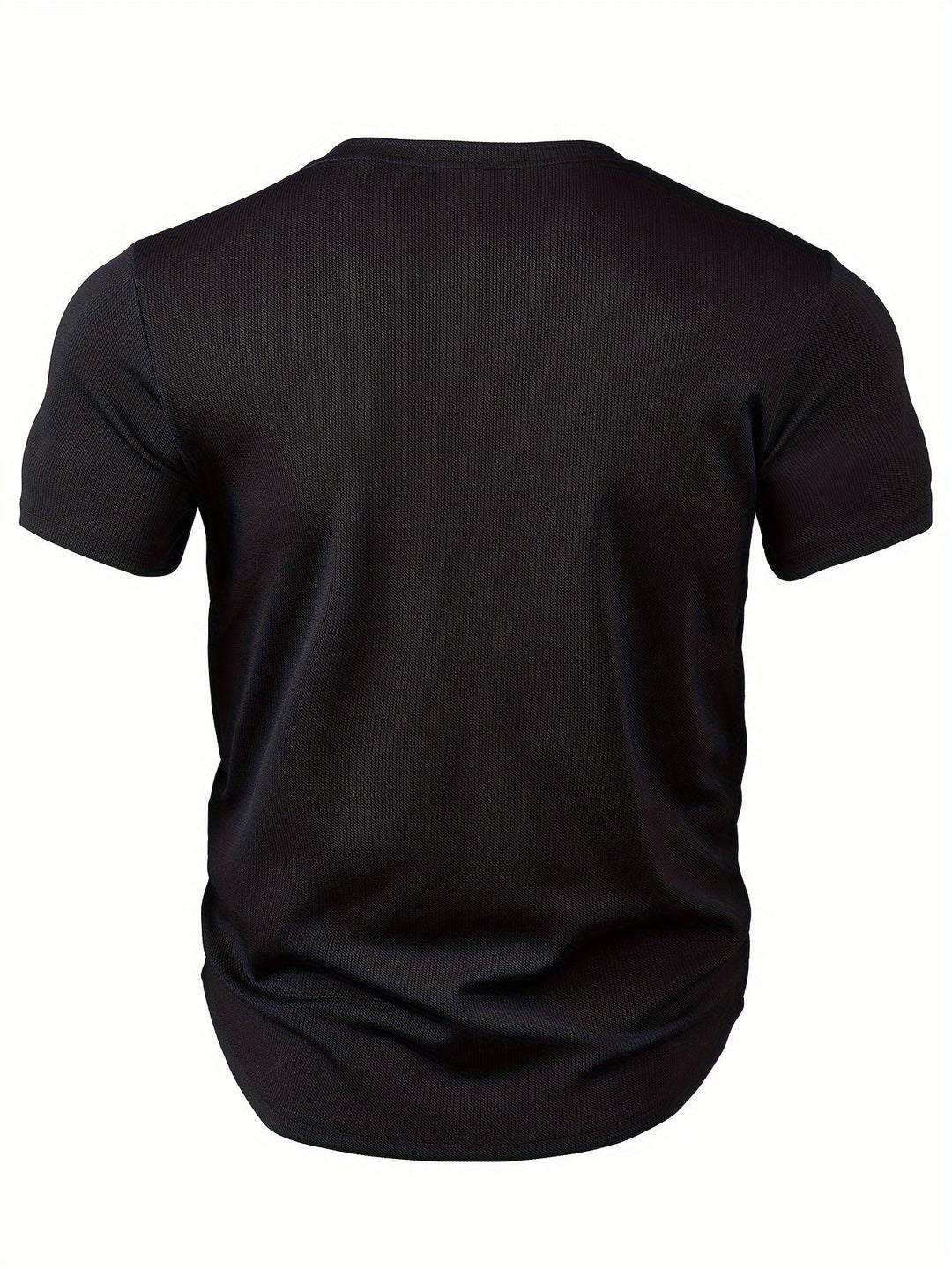 Herre-T-shirt med dyb V-hals og tekstur – Rafael