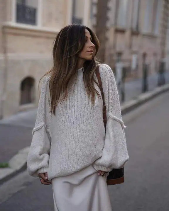 Oversized strikket damesweater - Mia