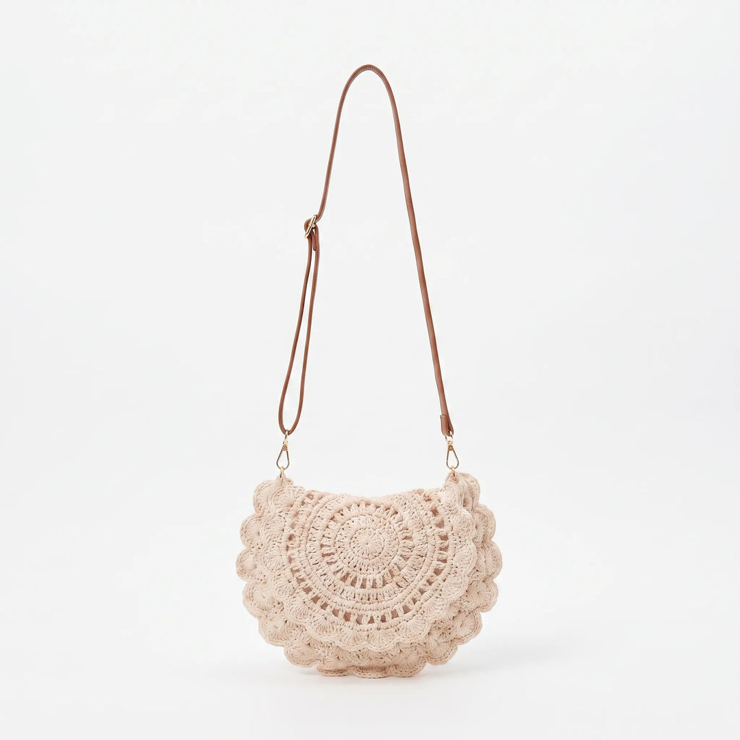 Afslappet Hæklet Crossbody Taske - Nomiia