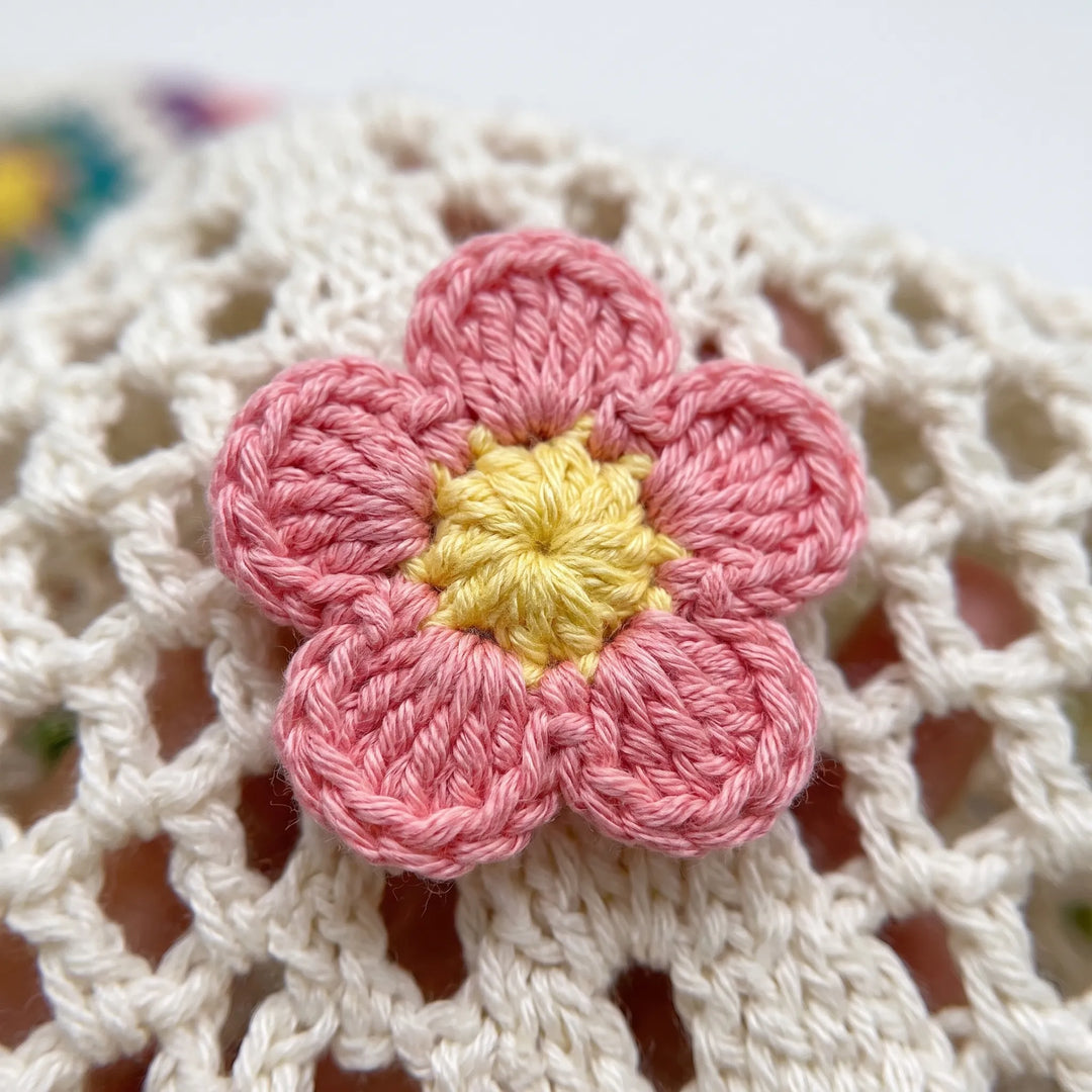 Afslappet Hæklet Taske Med Blomstermotiv - Florinta