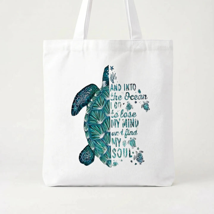 Afslappet Tote Bag Med Tryk - Cavasia