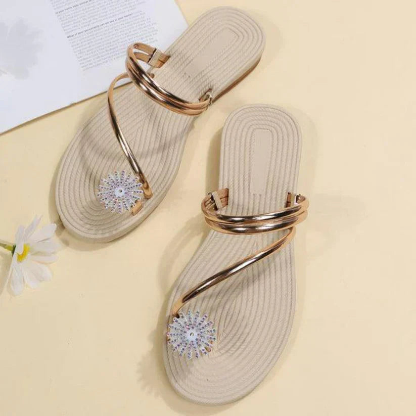 Trendy damesandaler med unik snefnugdetalje – Arluna