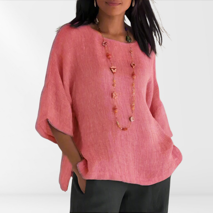 Let damesbluse med lange ærmer – Mae