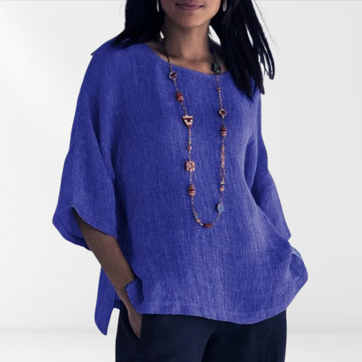Let damesbluse med lange ærmer – Mae