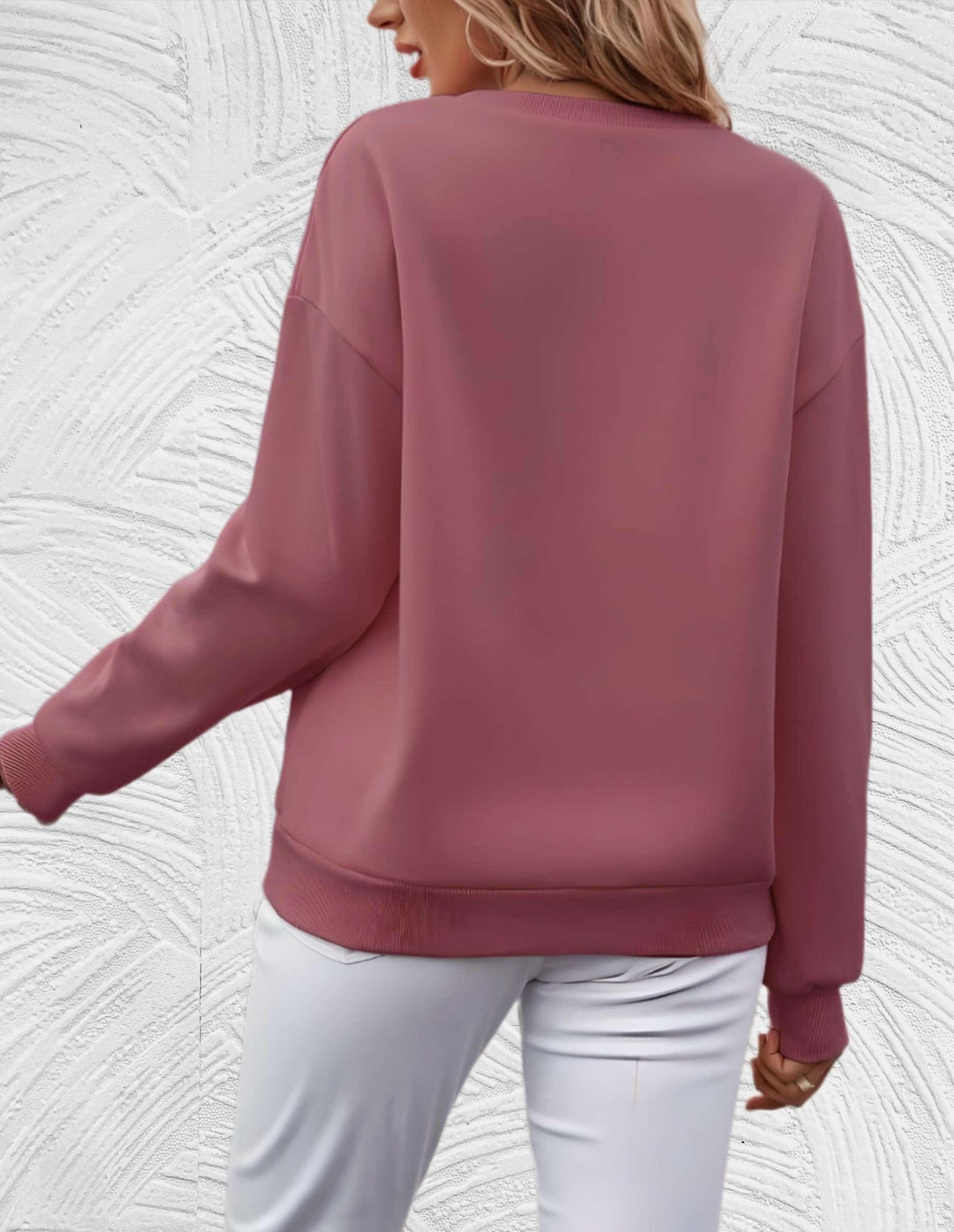 Oversized damesweater med rund hals - Luna