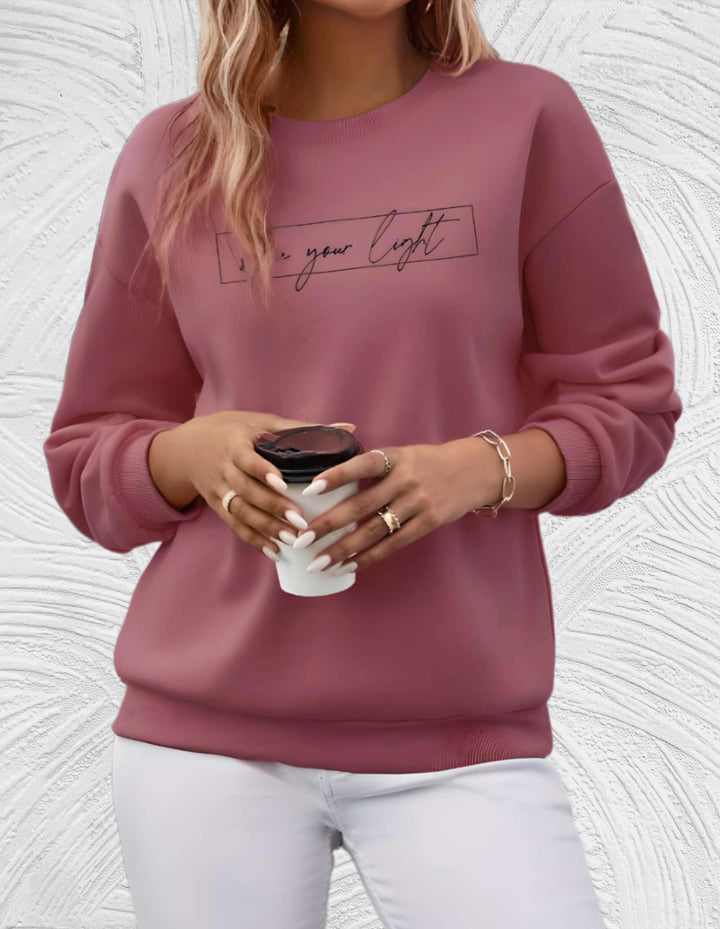 Oversized damesweater med rund hals - Luna