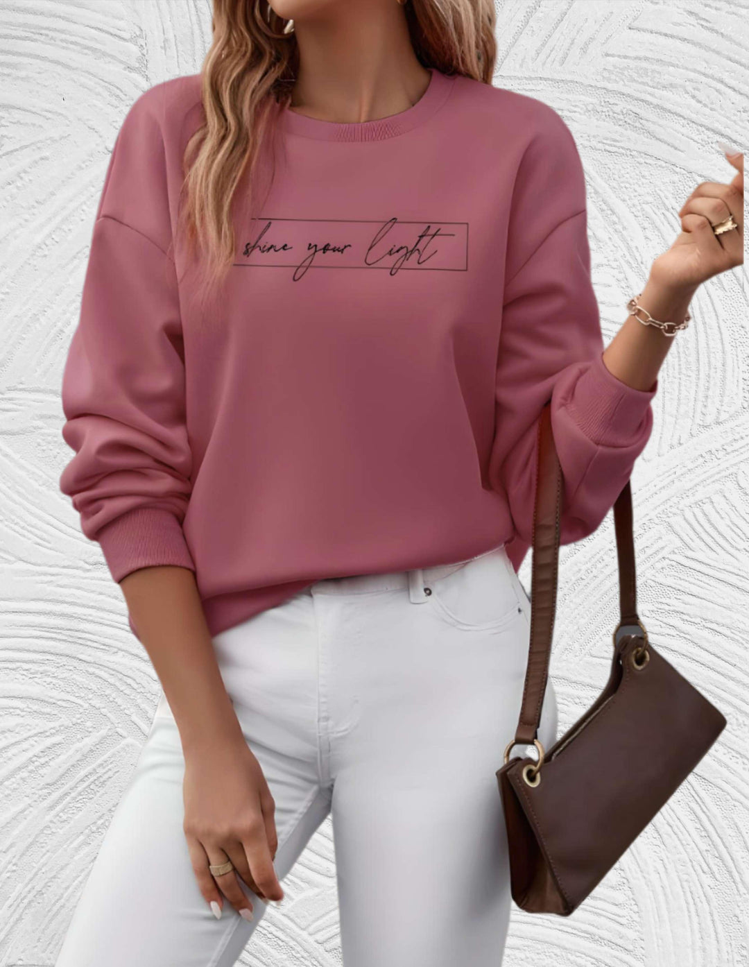 Oversized damesweater med rund hals - Luna