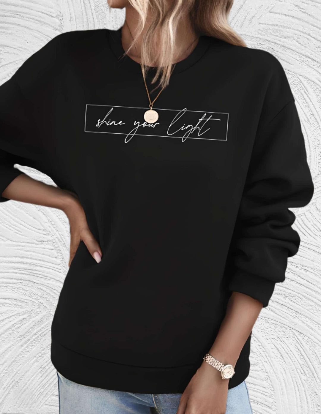 Oversized damesweater med rund hals - Luna