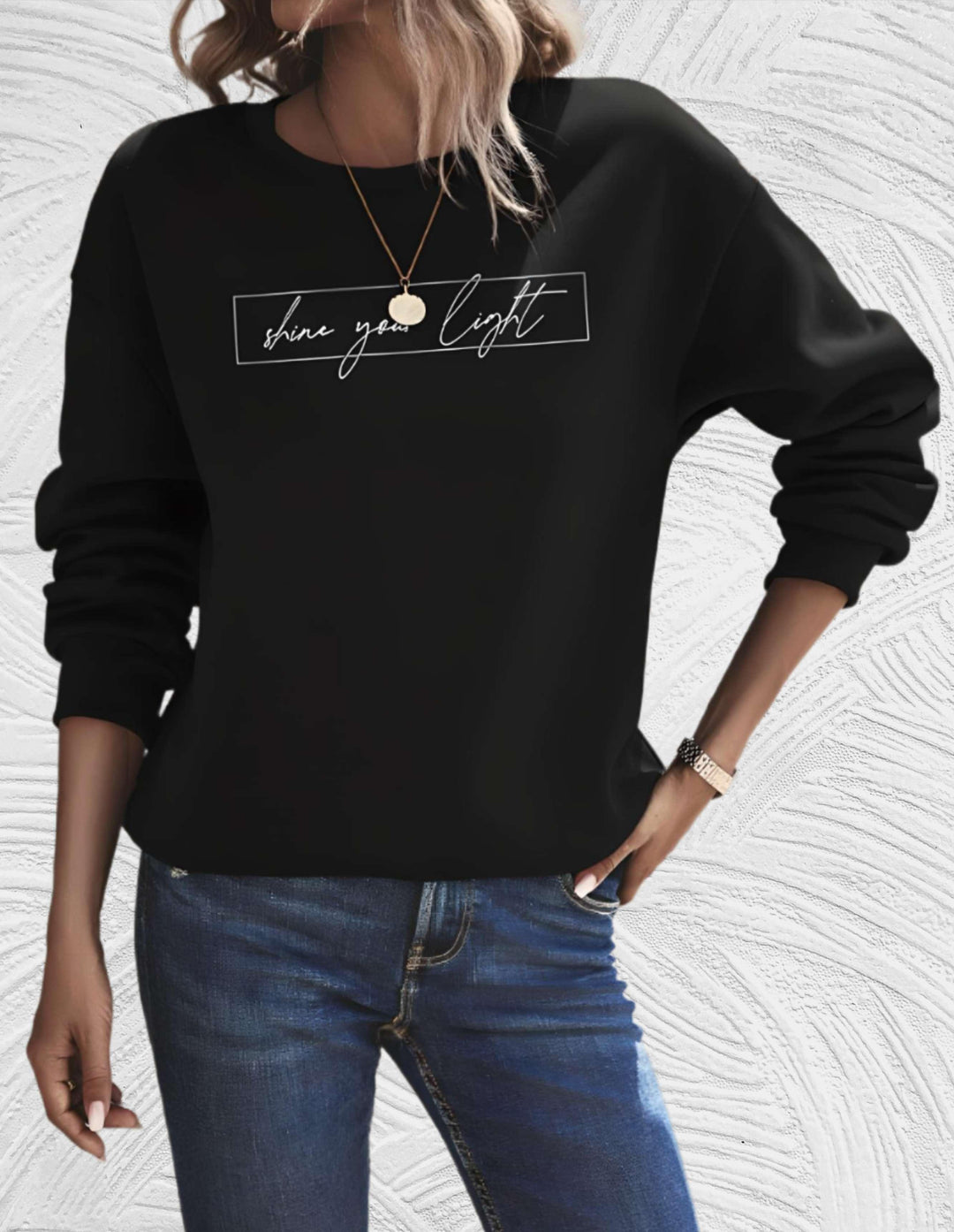 Oversized damesweater med rund hals - Luna