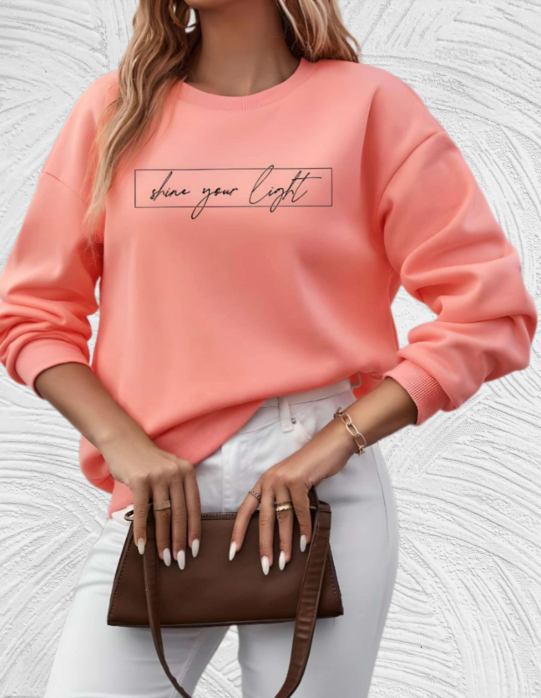 Oversized damesweater med rund hals - Luna