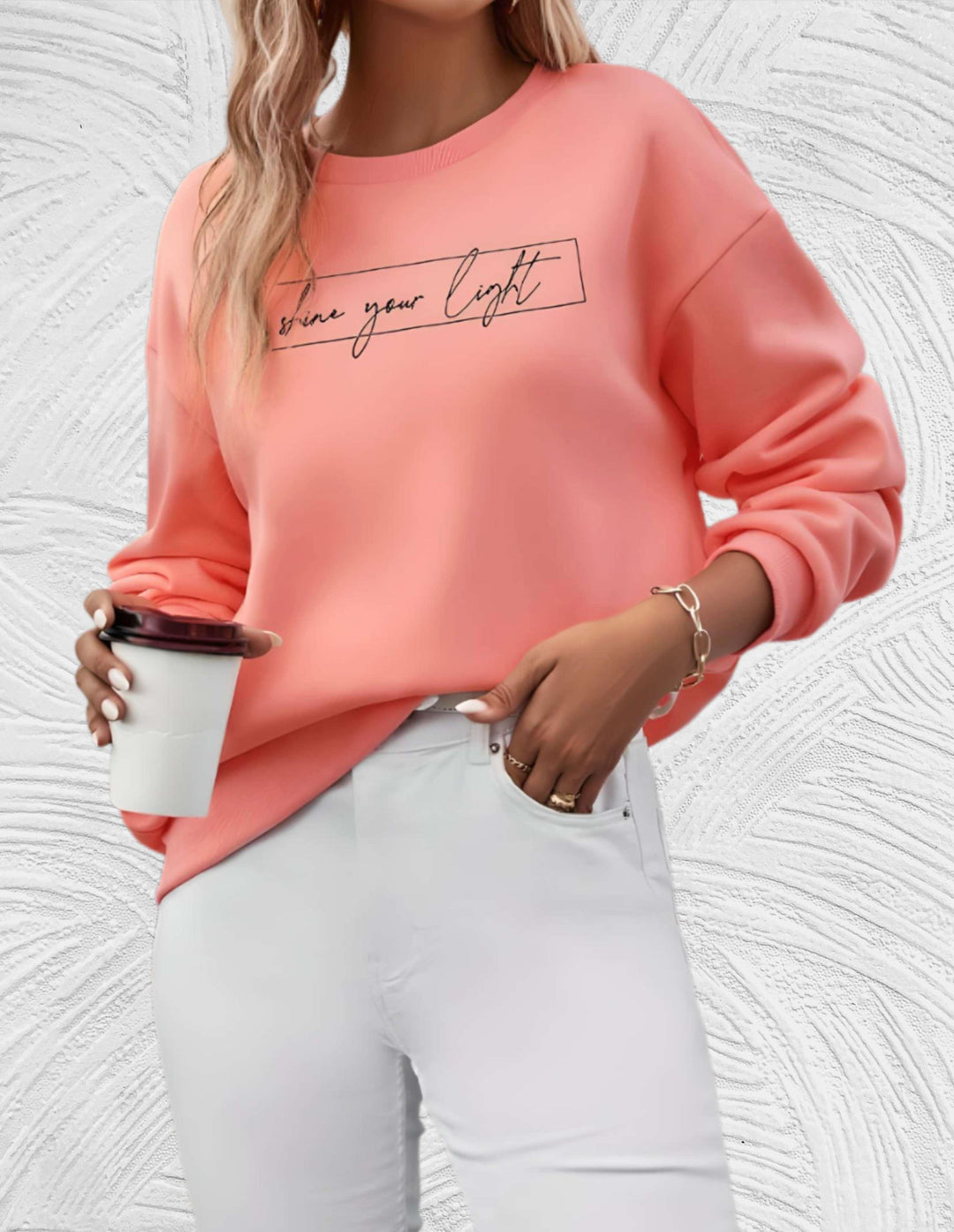 Oversized damesweater med rund hals - Luna