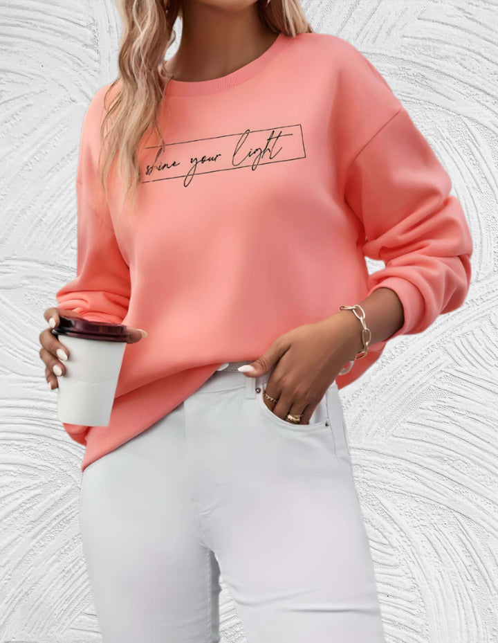 Oversized damesweater med rund hals - Luna