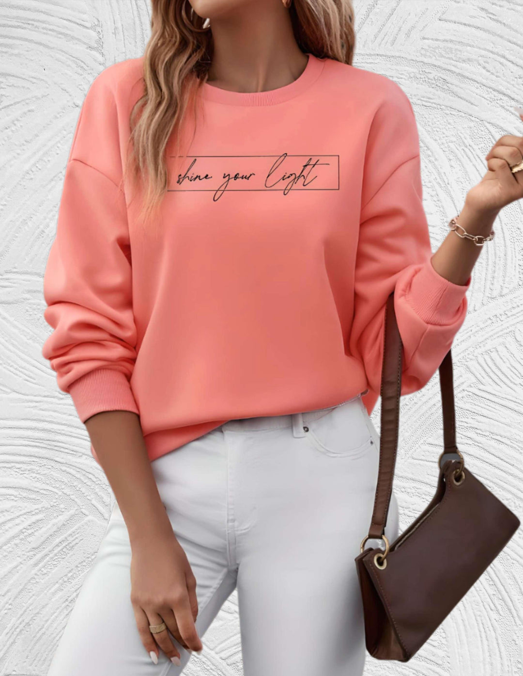 Oversized damesweater med rund hals - Luna