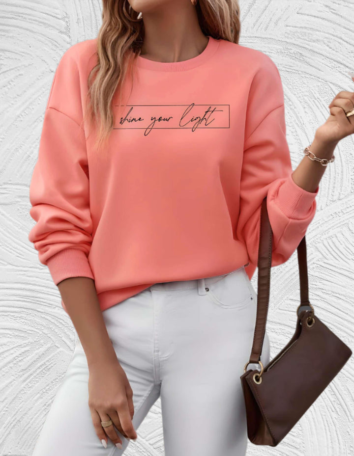 Oversized damesweater med rund hals - Luna