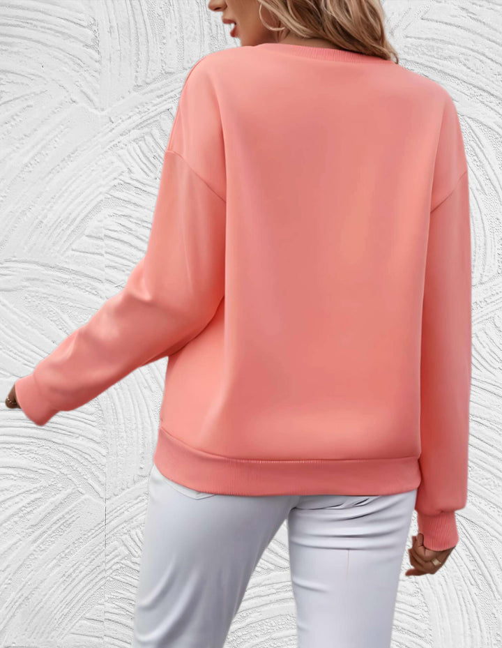 Oversized damesweater med rund hals - Luna