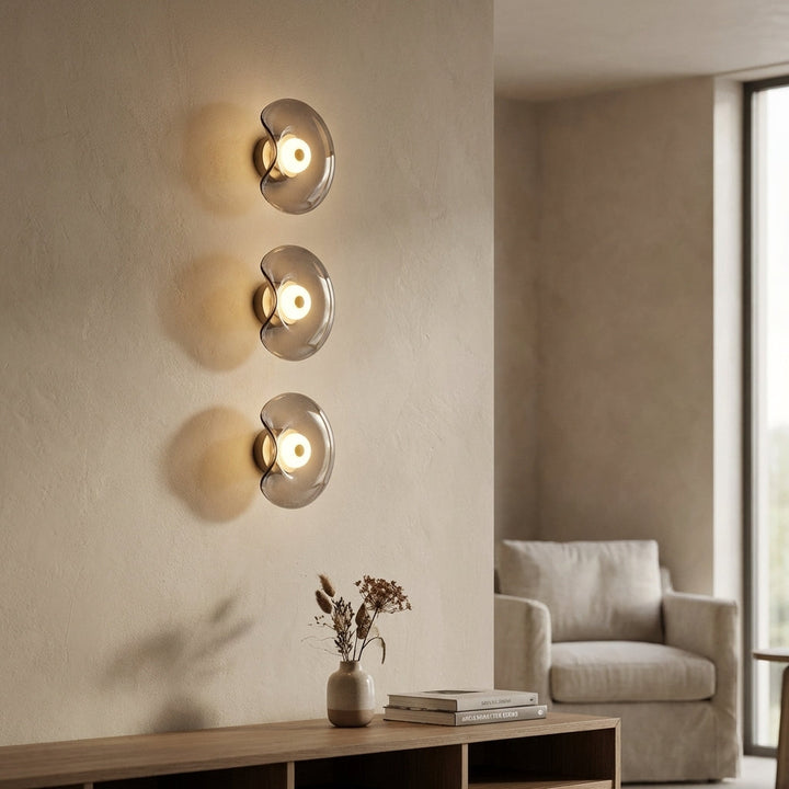 Amber Smoked Glass Wall Fixture - Luminarae