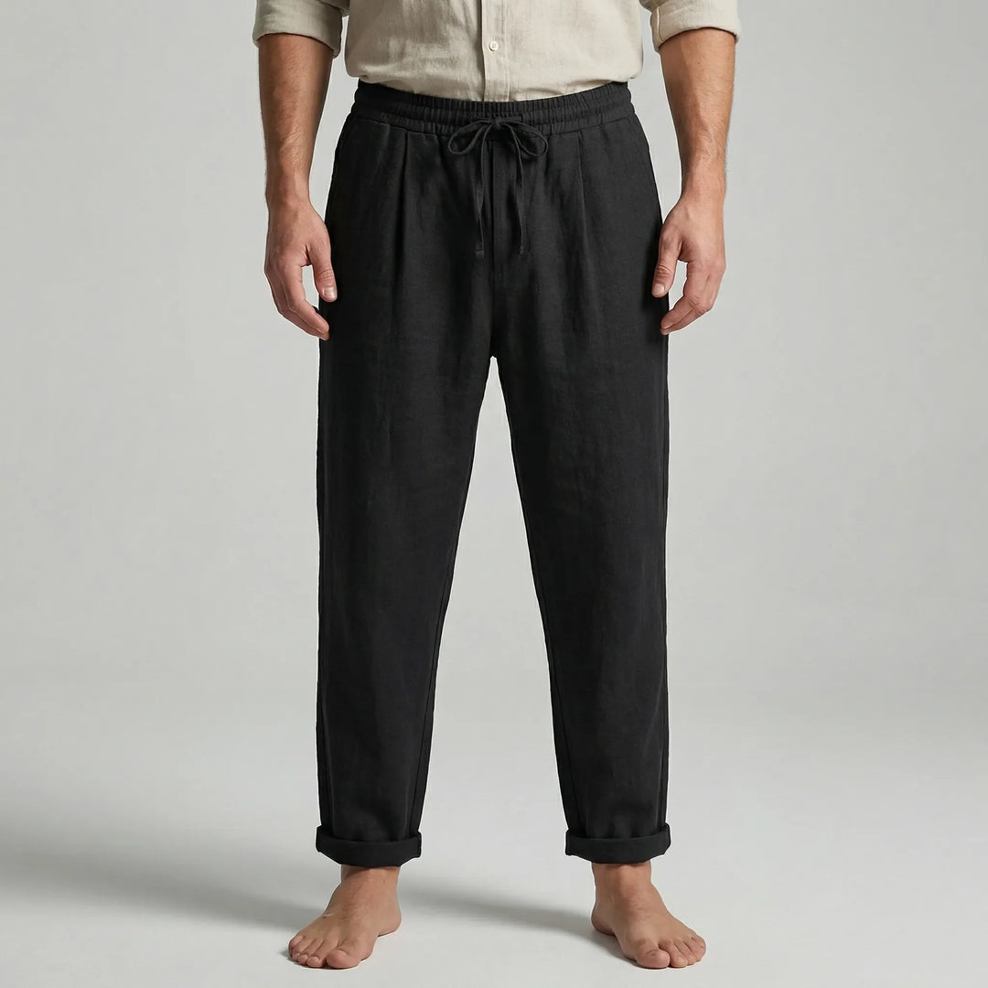 Ankle-Length Drawstring Casual Pants - Adam