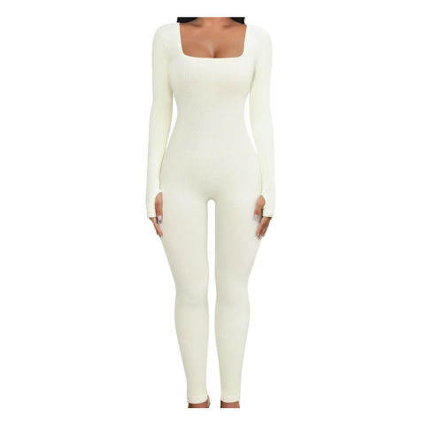 Shapewear-jumpsuit til damer med lange ærmer - SleekFit