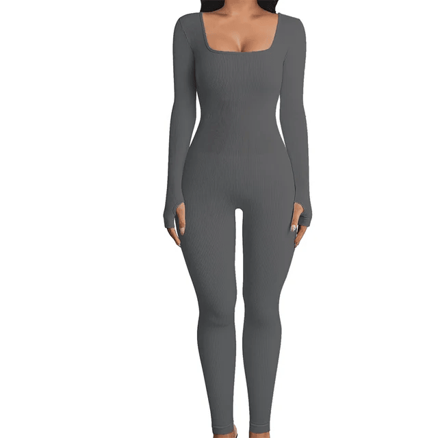 Shapewear-jumpsuit til damer med lange ærmer - SleekFit