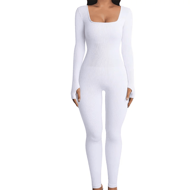 Shapewear-jumpsuit til damer med lange ærmer - SleekFit