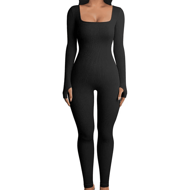 Shapewear-jumpsuit til damer med lange ærmer - SleekFit