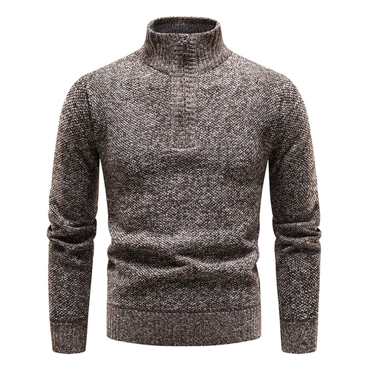 Strickpullover til herrer med halv lynlås – Cedric