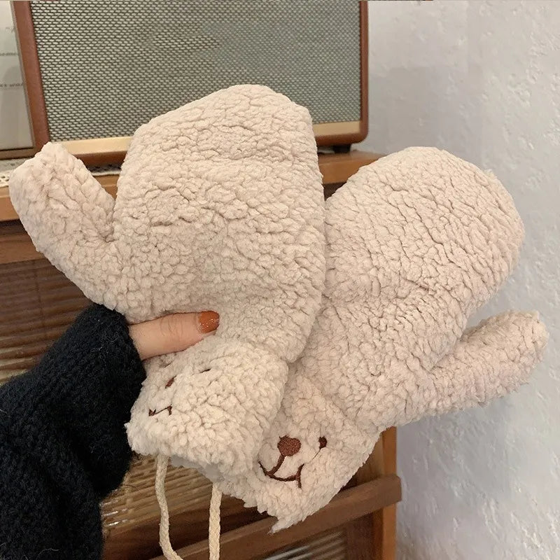 Bløde teddyvotter til damer - Mila
