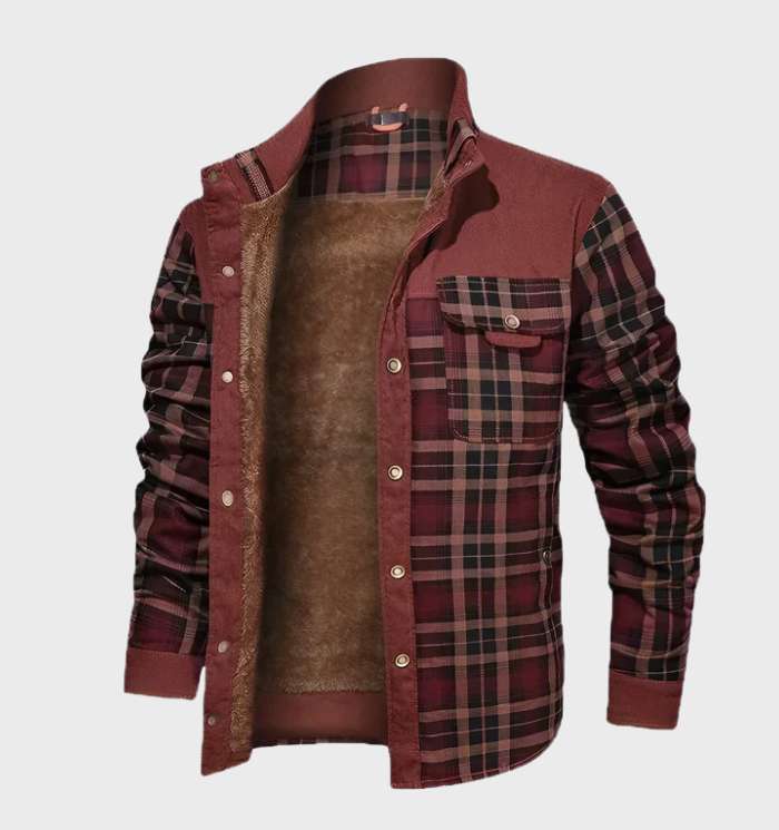 Fleece-forret herre flanneljakke – FlanelStil