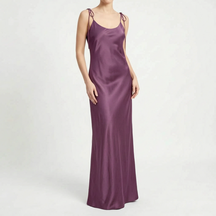 Backless Floor-Length Slip Dress -  Opal