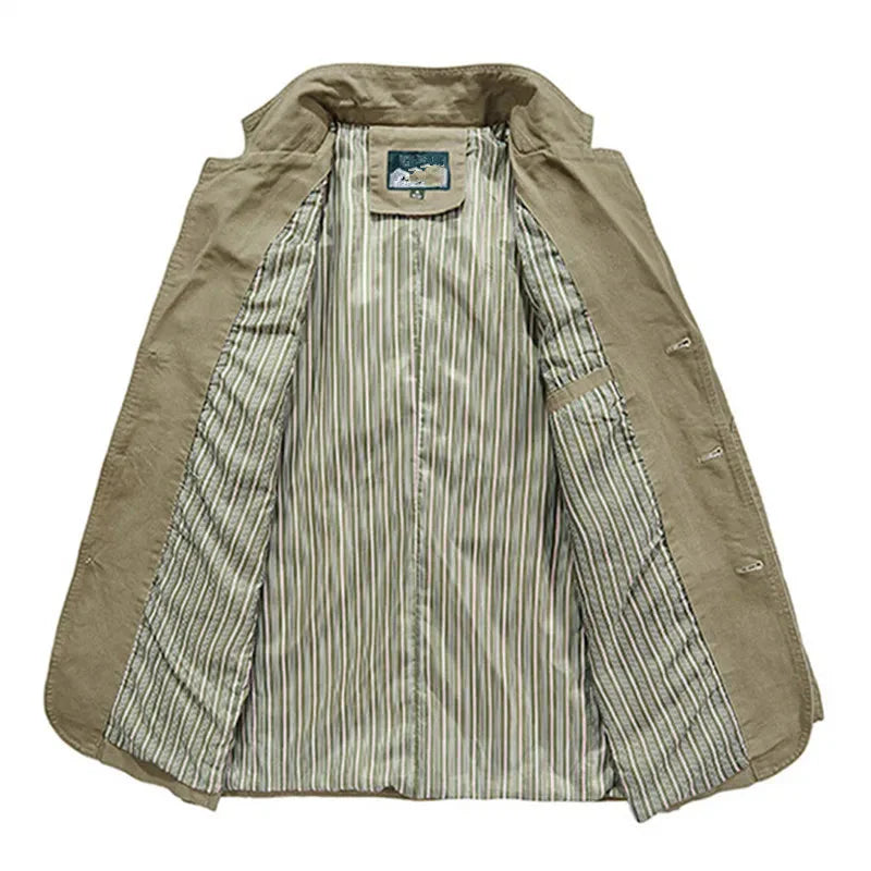 Herre-sommerjakke i vintage- og militærstil – Viktor