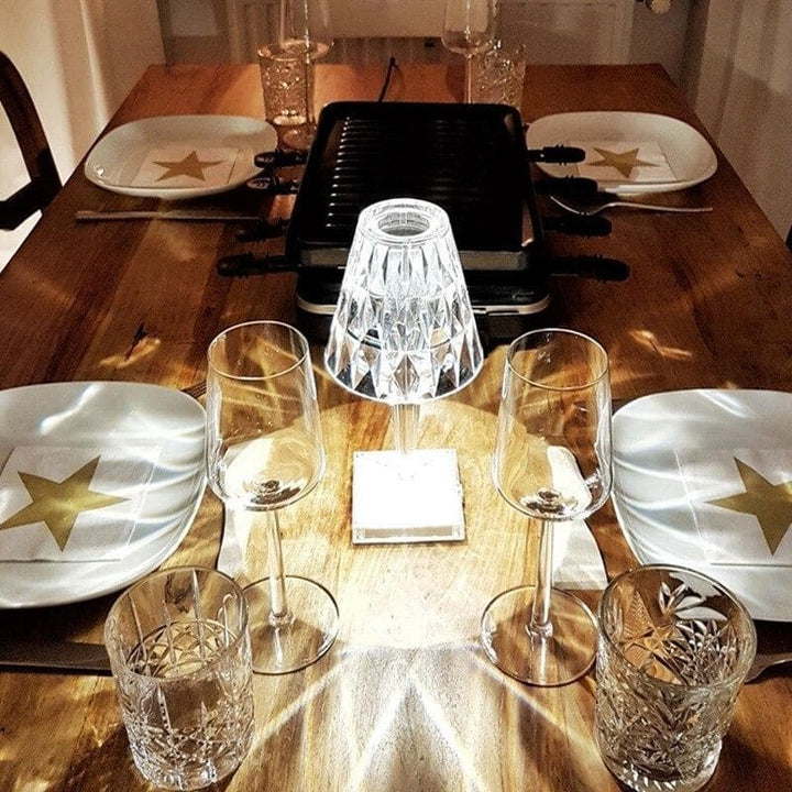Akrylkrystal bordlampe - LuxeGlow