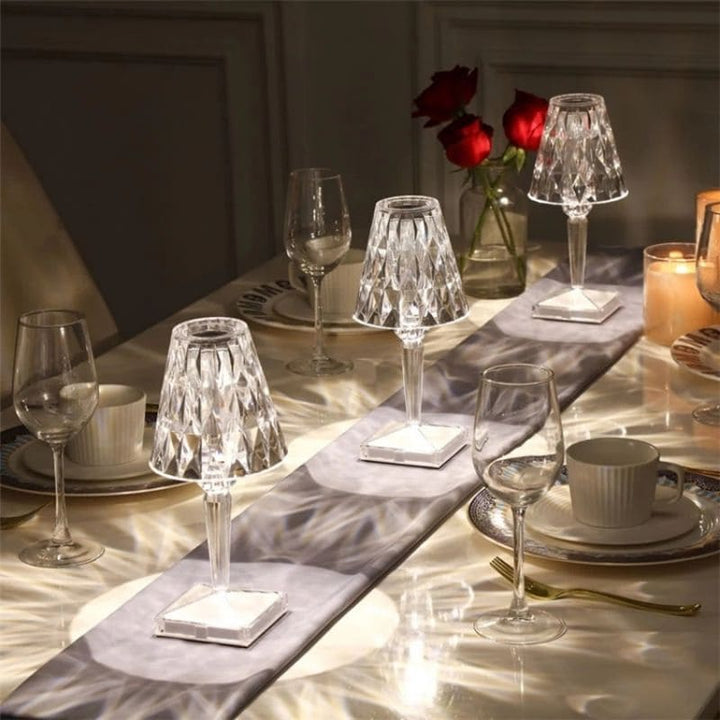 Akrylkrystal bordlampe - LuxeGlow