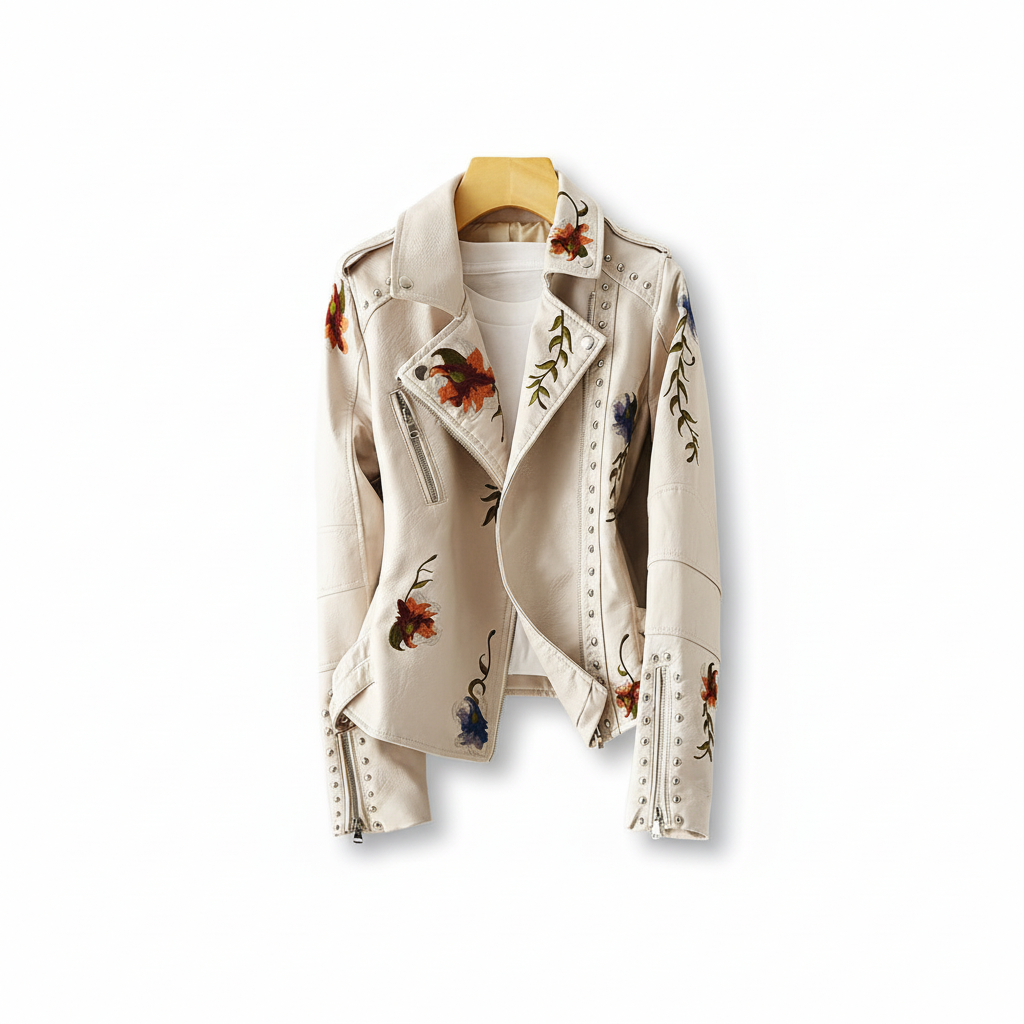 Bikerjacke Aus Leder -  Martina