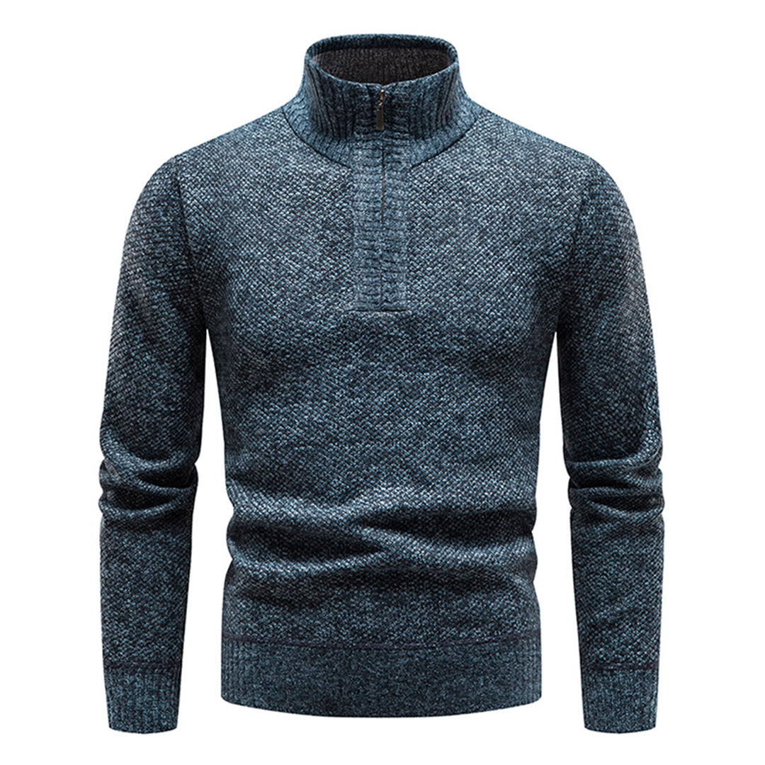 Strickpullover til herrer med halv lynlås – Cedric