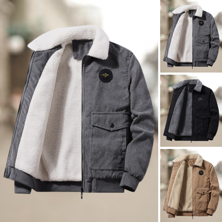 Herrer corduroy jakke med fleece-for – Elias