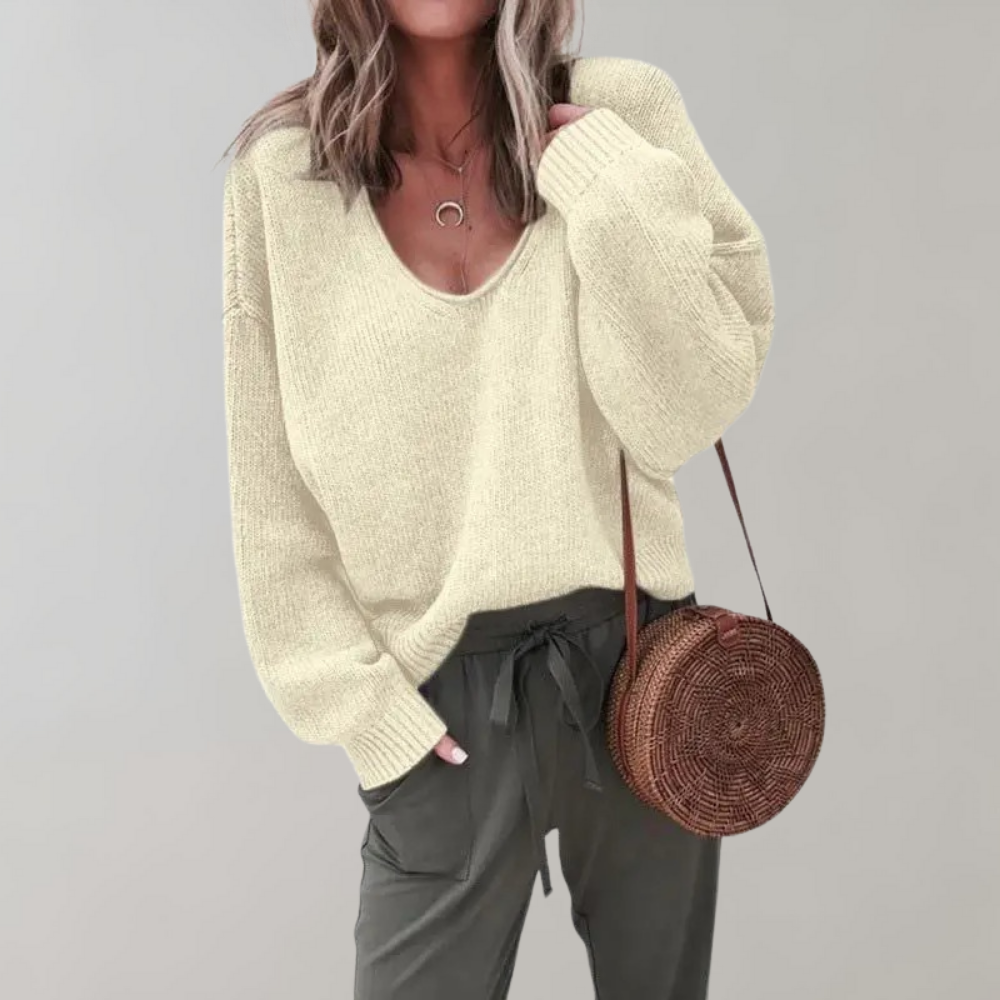 Casual strikket damestrøje - Mila