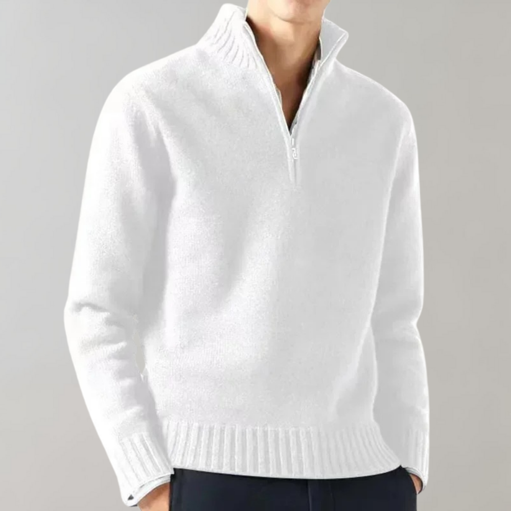Stilfuld herresweater med halv lynlås - Ethan