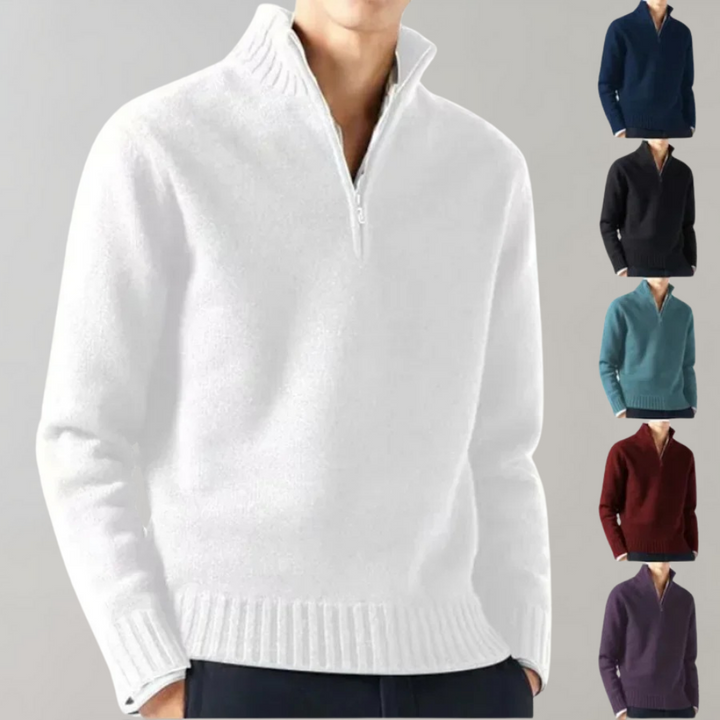 Stilfuld herresweater med halv lynlås - Ethan
