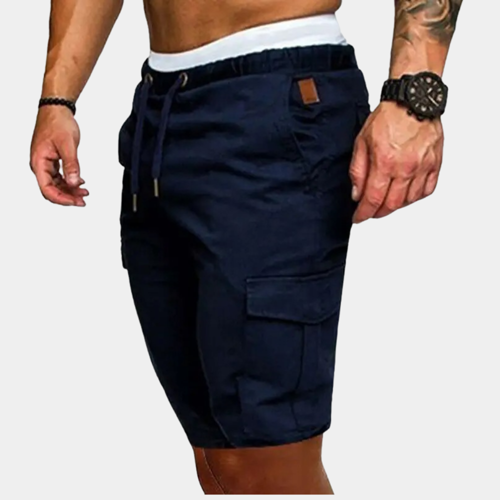 Herreshorts med elastisk talje og sidelommer – Brennan