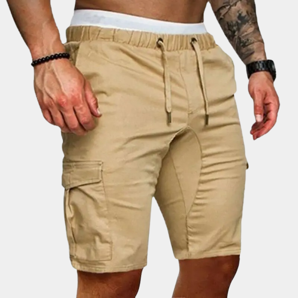 Herreshorts med elastisk talje og sidelommer – Brennan