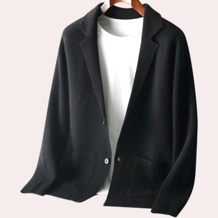 Herrejakke i 100 % uld med reverskrave og stiklommer – Ewan