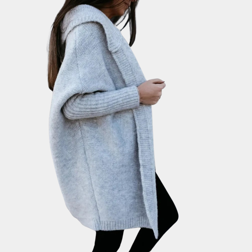 Sweaterjakke til kvinder med hætte – Mireille
