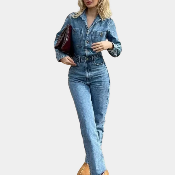 Stilfuld denimjumpsuit - Lyra