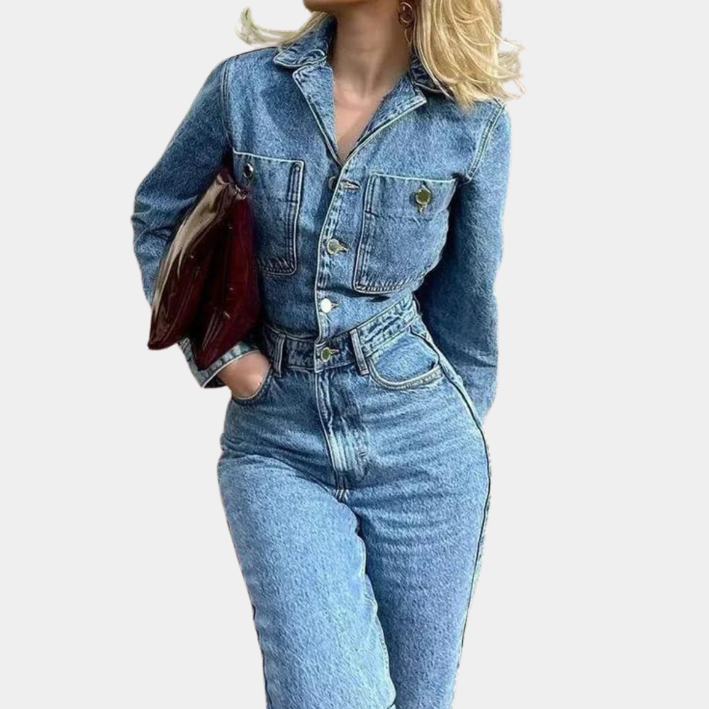 Stilfuld denimjumpsuit - Lyra