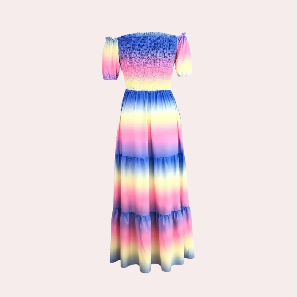 Off-Shoulder Lagdelt Sommerkjole – Noémie