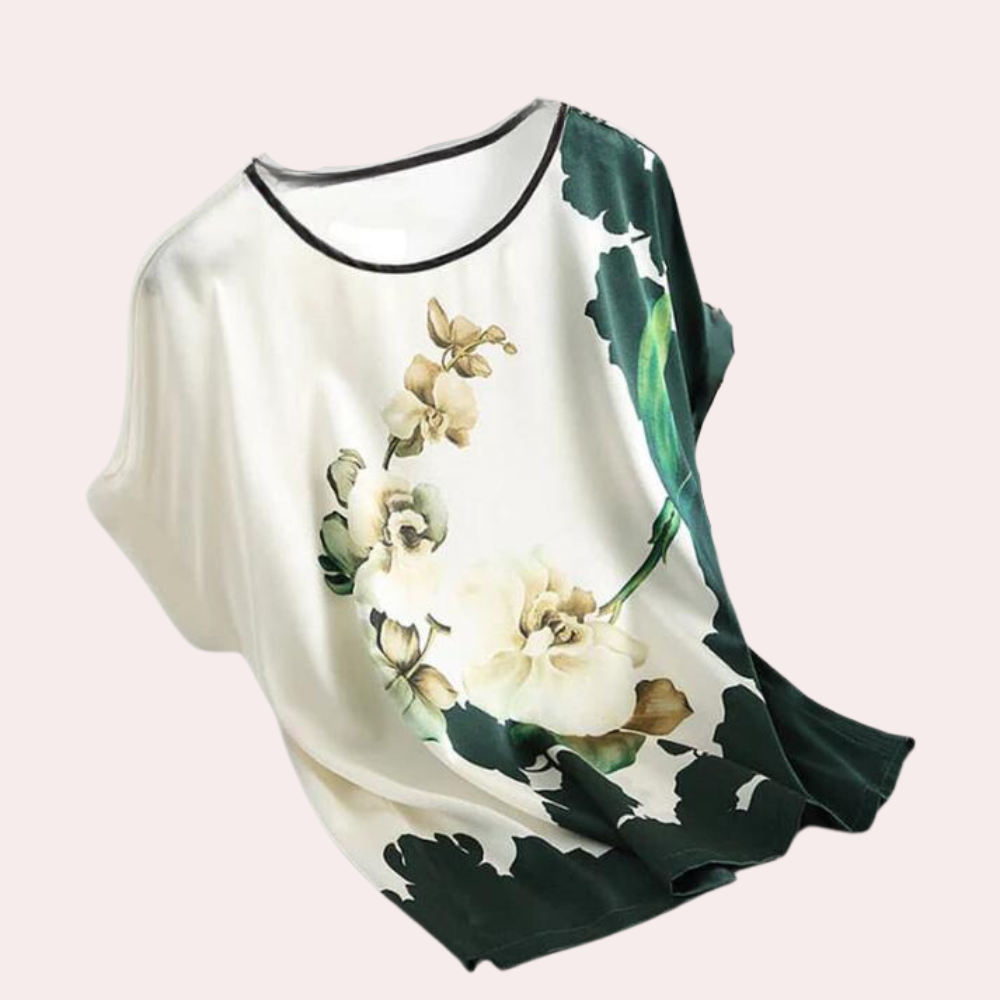 Sommer dame-T-shirt med blomsterprint – Rivka