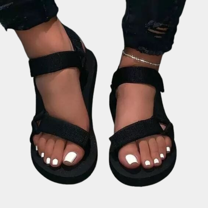 Farveblok damesandaler med komfortsål – Chloé