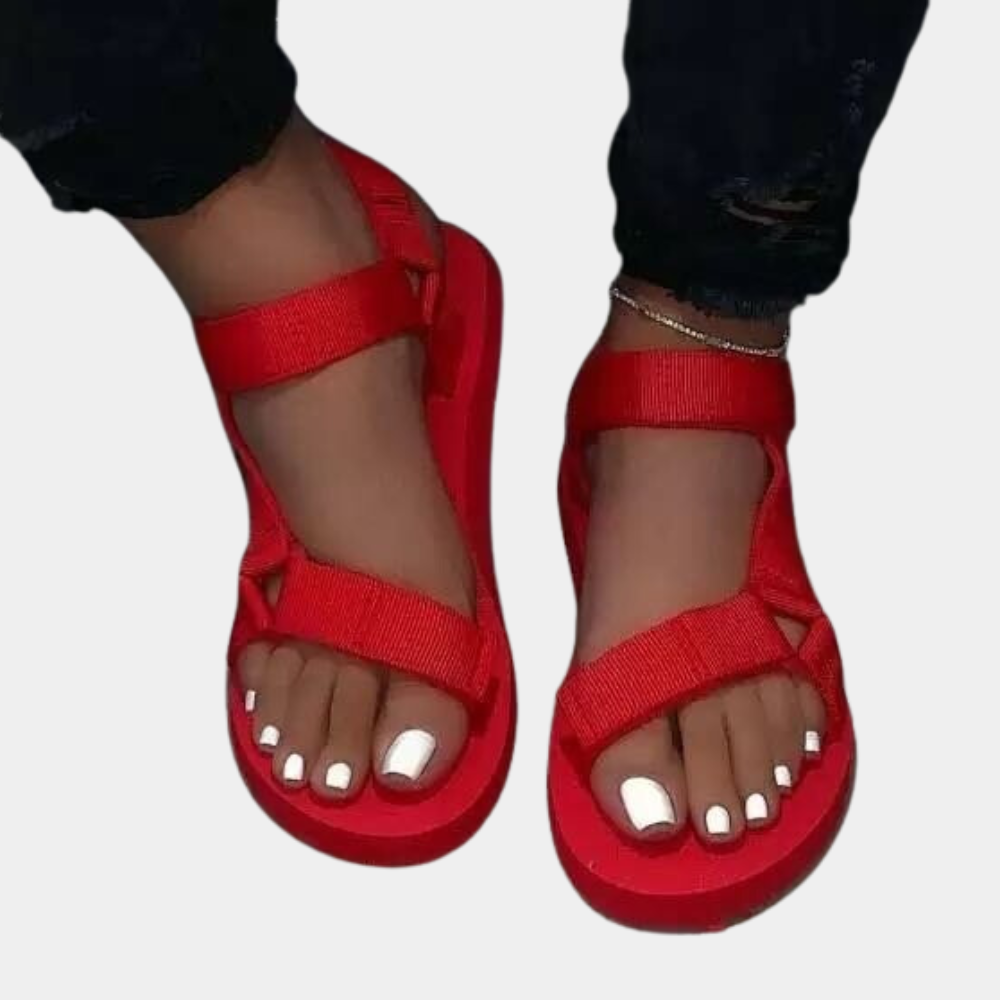 Farveblok damesandaler med komfortsål – Chloé
