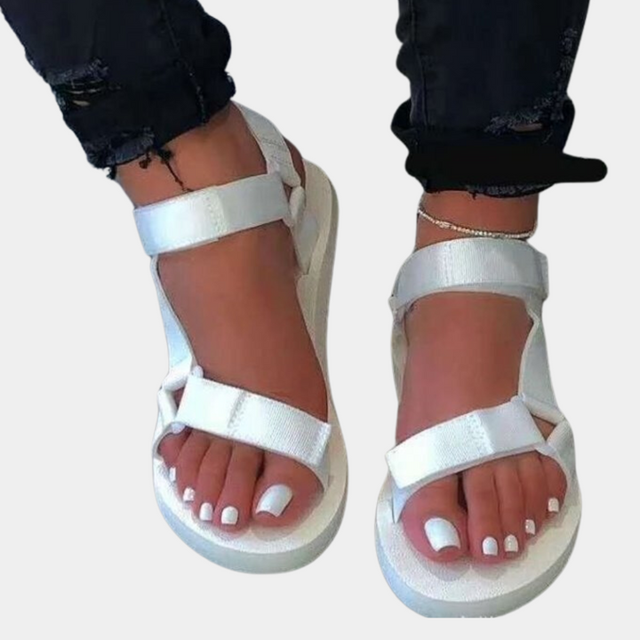 Farveblok damesandaler med komfortsål – Chloé
